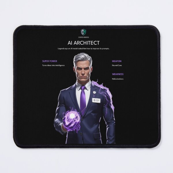 Item preview, AI Architect | Corpo Heroes Universe | Corporate Superhero Design designed and sold by Corpoheroes.
