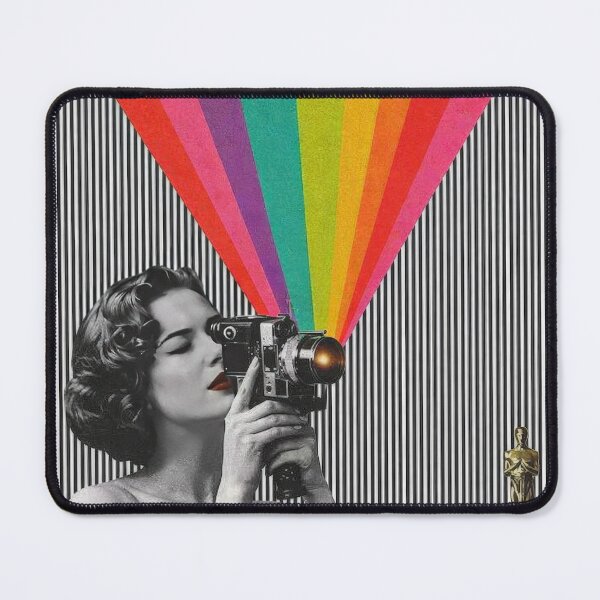 Item preview, Vintage Hollywood Camera Rainbow Cinema Movie Poster designed and sold by Cine8.