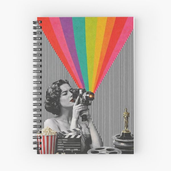 Item preview, Vintage Hollywood Camera Rainbow Cinema Movie Poster designed and sold by Cine8.