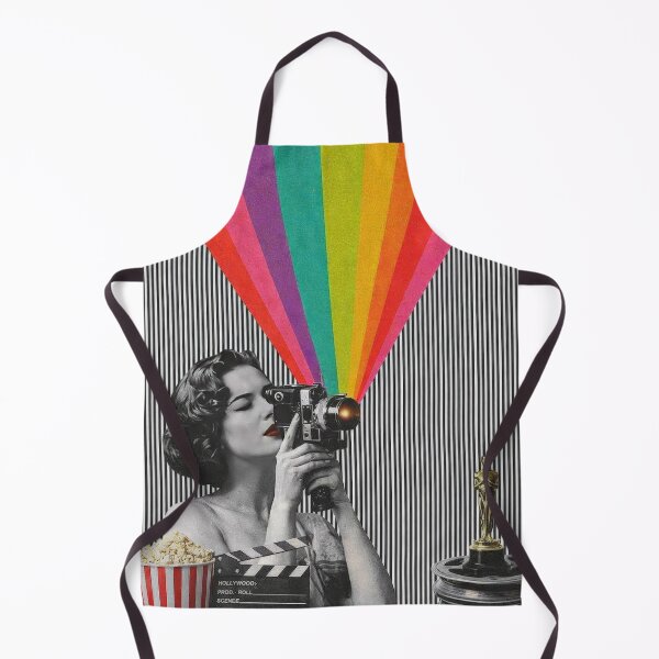 Item preview, Vintage Hollywood Camera Rainbow Cinema Movie Poster designed and sold by Cine8.