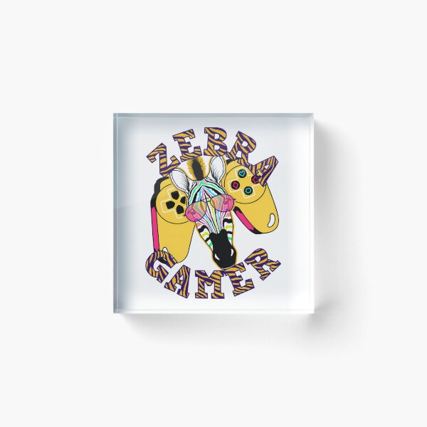Item preview, Zebra Gamer - Retro Style Design Game Controller designed and sold by MySweatees.