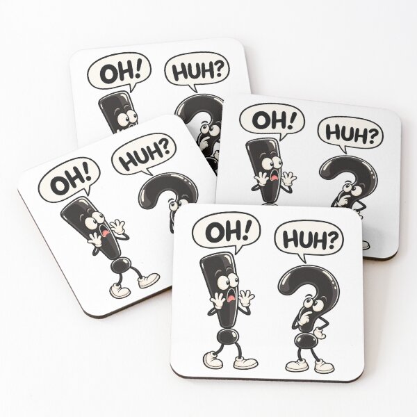 Item preview, Funny Punctuation Characters Oh Huh designed and sold by RetroPop23.