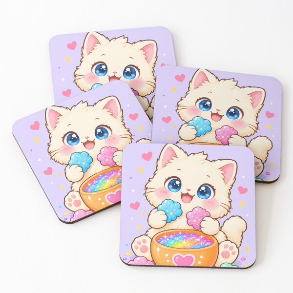 Item preview, Rainbow Cookie Kawaii Kitten designed and sold by Pure Craft.