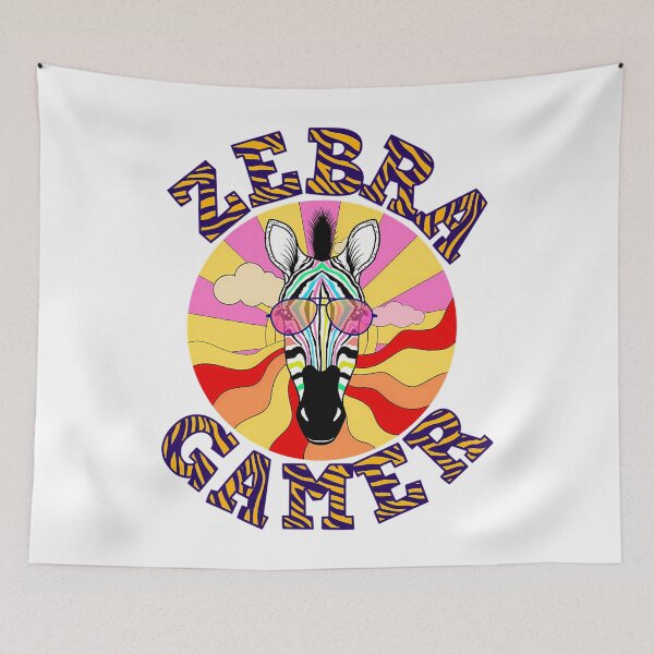 Item preview, Zebra Gamer - Retro Style Design With Cool Sunglasses designed and sold by MySweatees.