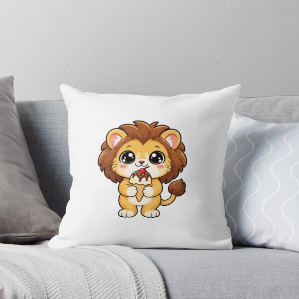 Item preview, Cute Kawaii Lion With Ice Cream designed and sold by Eternalski.