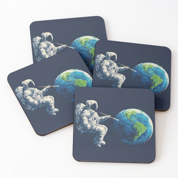 Item preview, Space Painting Earth – Astronaut Creating Cosmic Art designed and sold by D-Oles-Mercher.