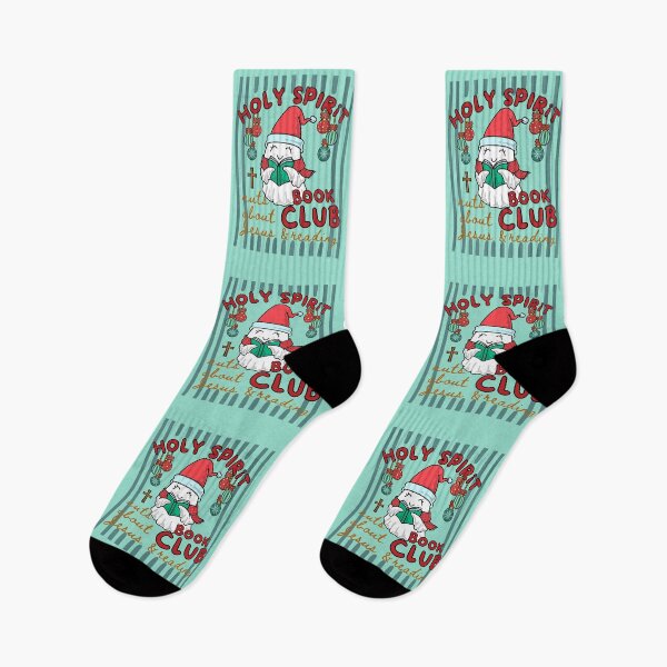 Item preview, Holy Spirit Book Club Nuts About Jesus and Books Love Christmas Cute Ghost Reading Bookish designed and sold by Forevermore.