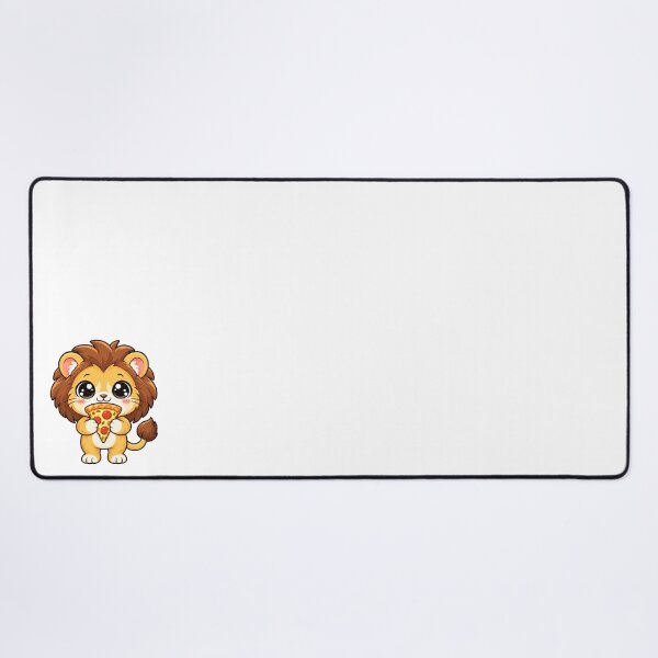 Item preview, Cute Kawaii Lion With Pizza designed and sold by Eternalski.