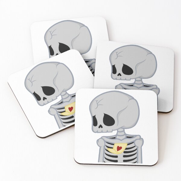 Item preview, Heart Post-it skeleton designed and sold by Ninjakittyjinx.