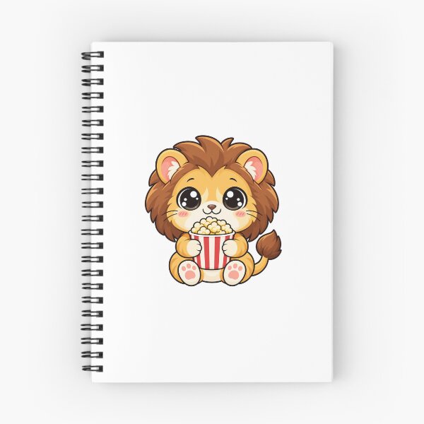 Item preview, Cute Kawaii Lion With Popcorn designed and sold by Eternalski.