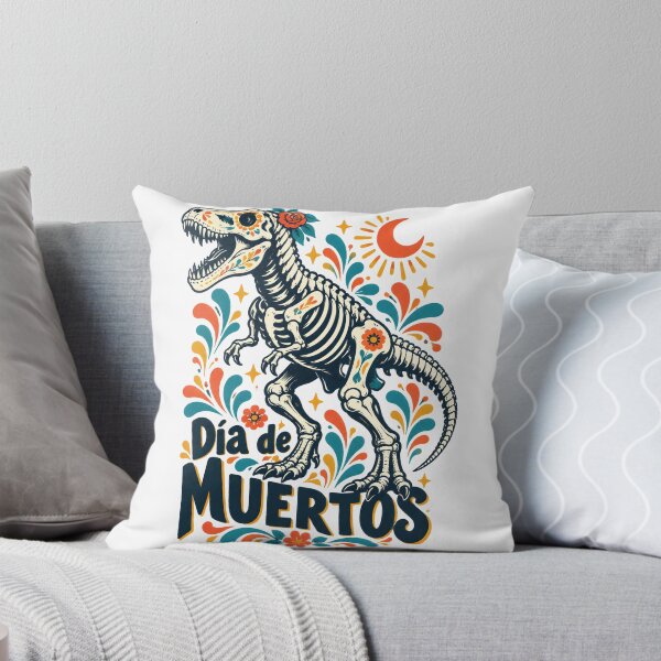 Item preview, Dia de Muertos Floral Skeleton T-Rex designed and sold by MagicTheDog.