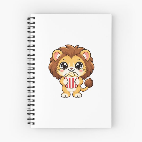 Artikelvorschau, Niedlicher Kawaii-Löwe mit Popcorn entworfen und verkauft von Eternalski.