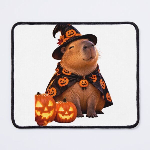Item preview, Cute Halloween Capybara Spooky Pumpkin Witch Hat Design designed and sold by RAYOUS.