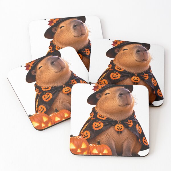 Item preview, Cute Halloween Capybara Spooky Pumpkin Witch Hat Design designed and sold by RAYOUS.