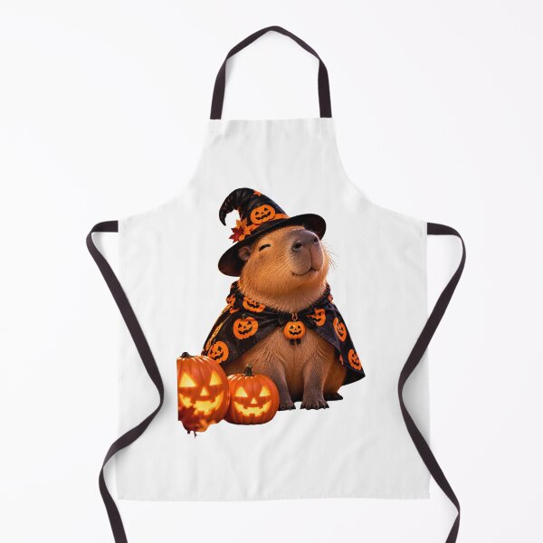 Item preview, Cute Halloween Capybara Spooky Pumpkin Witch Hat Design designed and sold by RAYOUS.