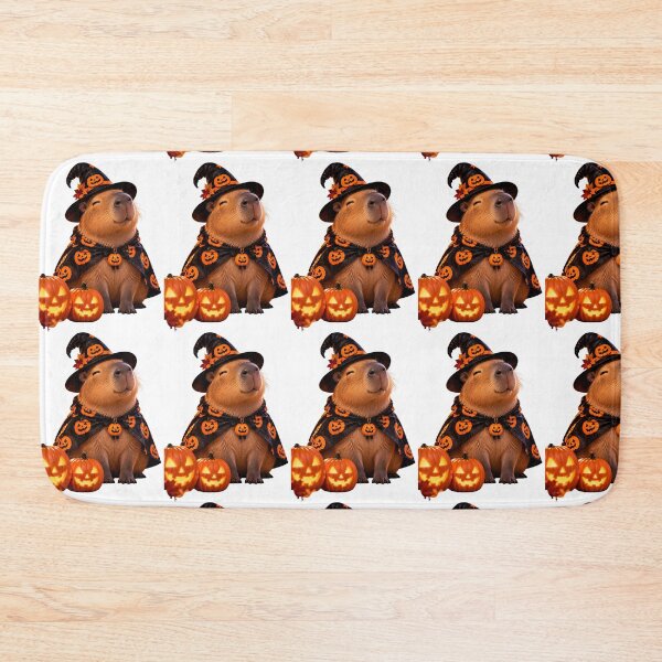 Item preview, Cute Halloween Capybara Spooky Pumpkin Witch Hat Design designed and sold by RAYOUS.