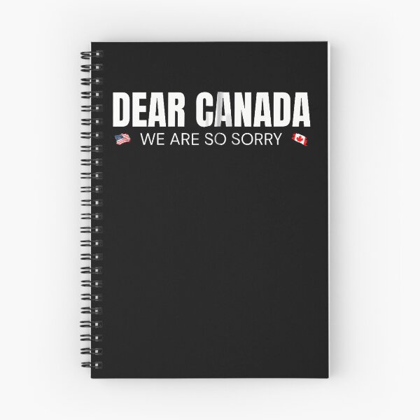 Item preview, Dear Canada We Are So Sorry American Canadian Flag Simple Text Fan Apparel designed and sold by slmfams.