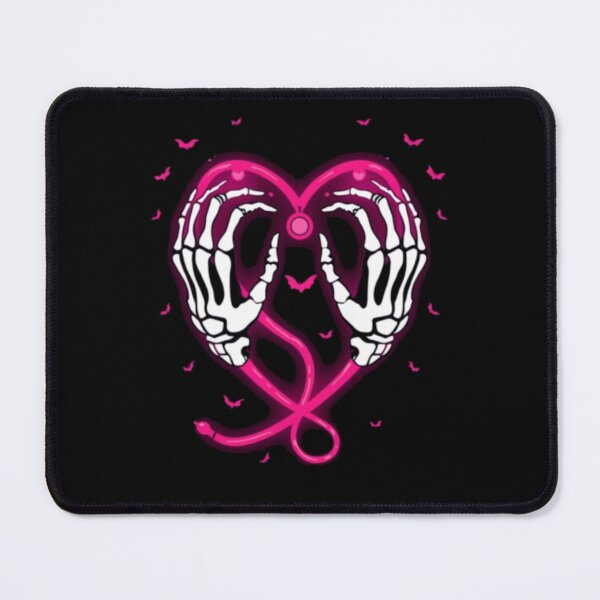 Item preview, Pink Skeleton Hands Heart Stethoscope designed and sold by alvablakefg.