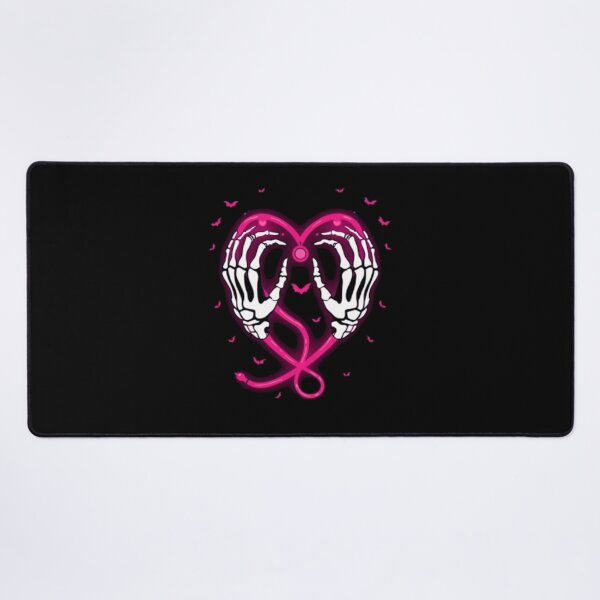 Item preview, Pink Skeleton Hands Heart Stethoscope designed and sold by alvablakefg.