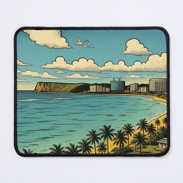 Item preview, The Retro Tropical Bay designed and sold by BlueBerry45.