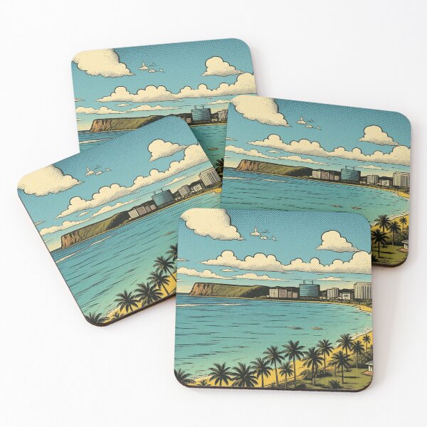 Item preview, The Retro Tropical Bay designed and sold by BlueBerry45.