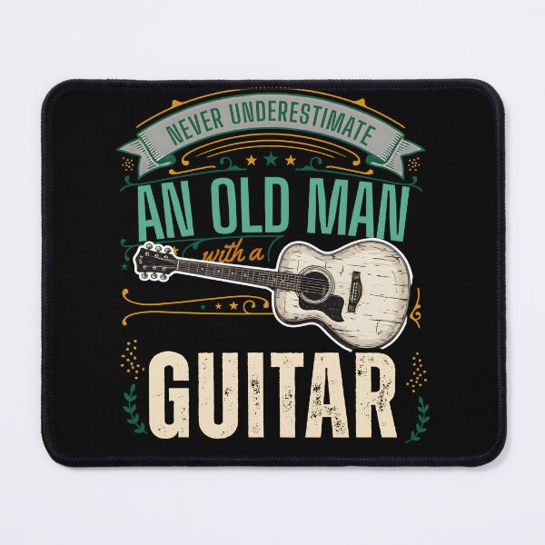 Item preview, Never Underestimate An Old Man With A Guitar Retro Vintage Gifts designed and sold by LeSoniPapaPrint.