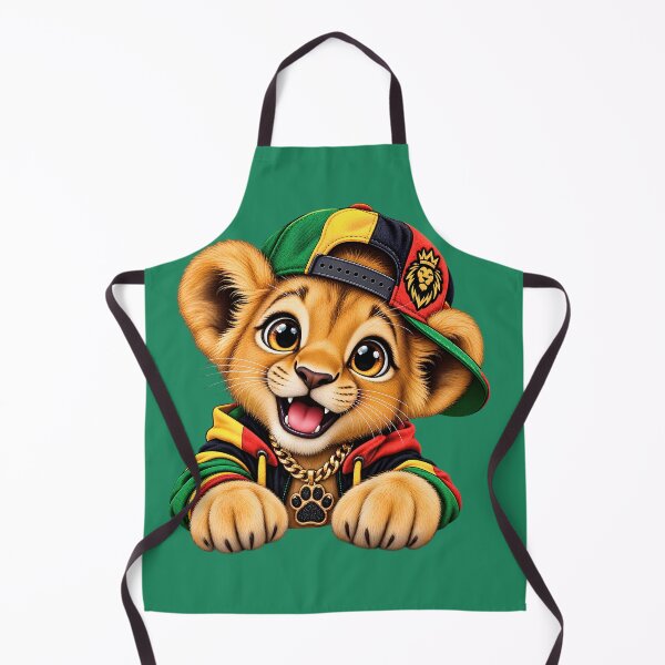 Item preview, Rasta Lion Cub Streetwear Vibe - Reggae Animal Print designed and sold by digitalbob60.