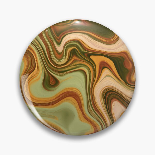 Item preview, Sage Green, Caramel & Cream Retro Marble Swirl designed and sold by AlfiB.