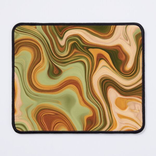 Item preview, Sage Green, Caramel & Cream Retro Marble Swirl designed and sold by AlfiB.