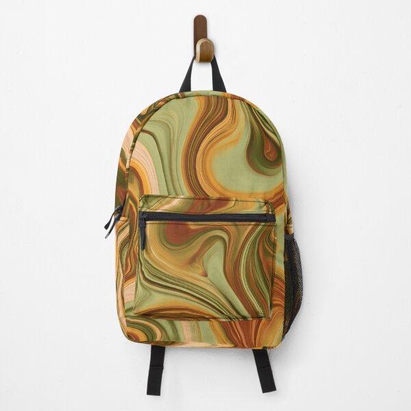 Item preview, Sage Green, Caramel & Cream Retro Marble Swirl designed and sold by AlfiB.