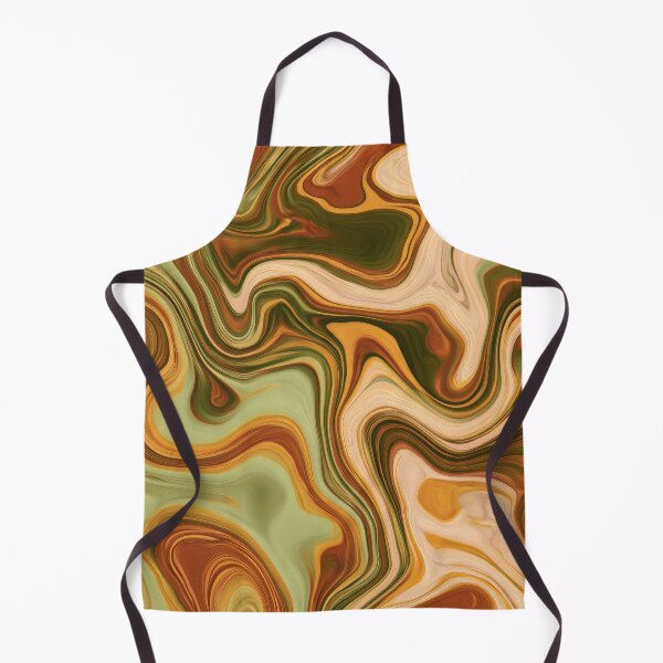 Item preview, Sage Green, Caramel & Cream Retro Marble Swirl designed and sold by AlfiB.