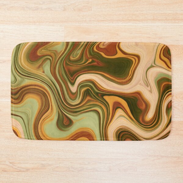 Item preview, Sage Green, Caramel & Cream Retro Marble Swirl designed and sold by AlfiB.