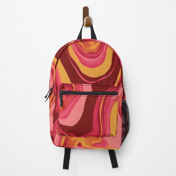 Item preview, Cherry Red, Coral Pink & Mustard Psychedelic Swirl designed and sold by AlfiB.