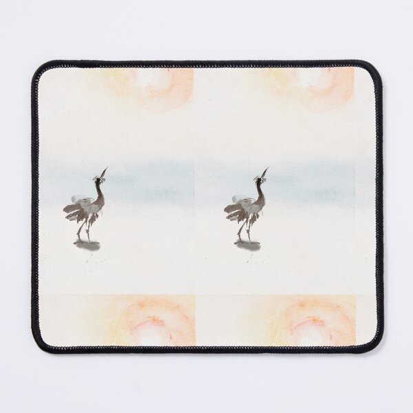 Item preview, Flying BirdMinimalist Crane Ink Painting Print, Elegant Zen Bird Wall Art, Soft Peach Watercolor Decor designed and sold by NataliaFlaherty.