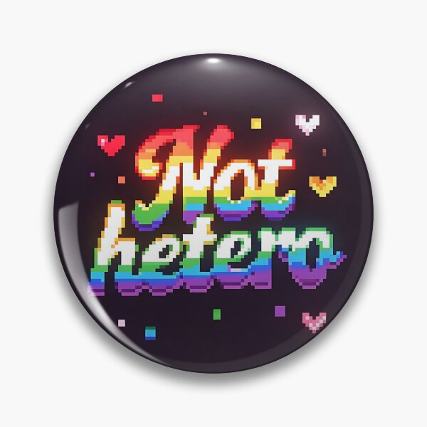 Item preview, Not Hetero Rainbow Pixel Pride designed and sold by ZhivanCrimson.