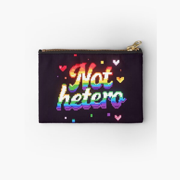 Item preview, Not Hetero Rainbow Pixel Pride designed and sold by ZhivanCrimson.