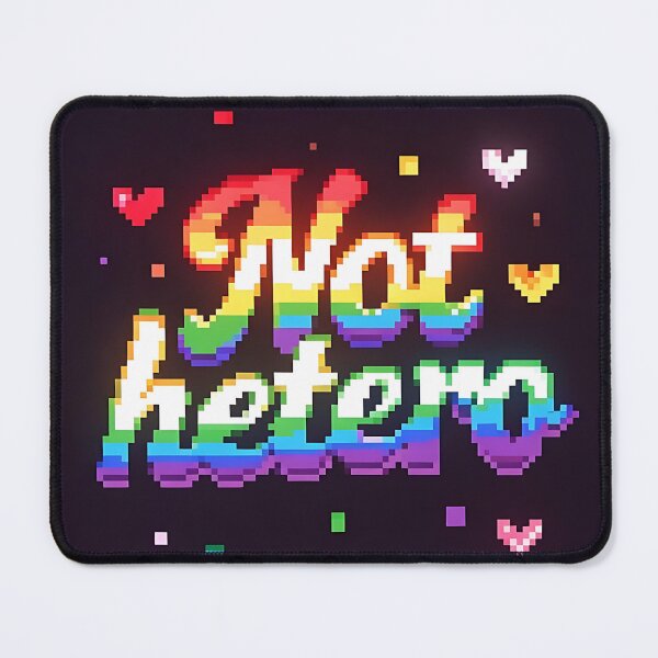 Item preview, Not Hetero Rainbow Pixel Pride designed and sold by ZhivanCrimson.