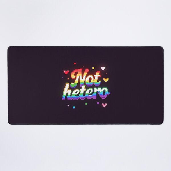 Item preview, Not Hetero Rainbow Pixel Pride designed and sold by ZhivanCrimson.