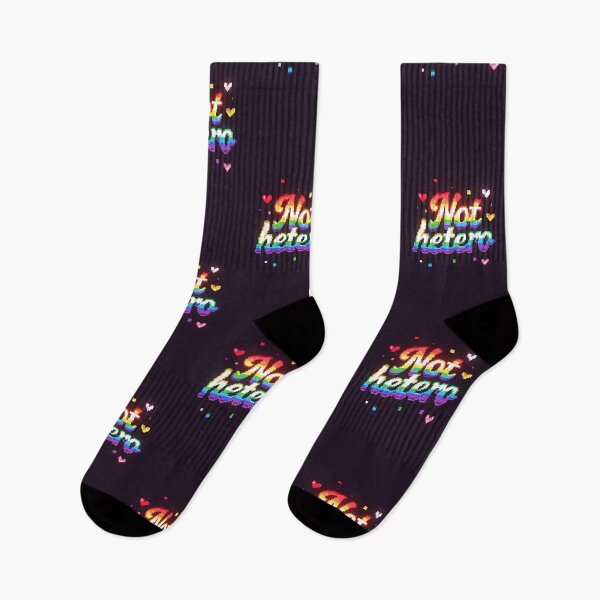 Item preview, Not Hetero Rainbow Pixel Pride designed and sold by ZhivanCrimson.