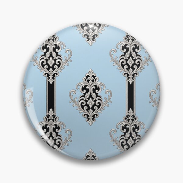 Item preview, Ice Blue, Black Stripes & Silver Baroque designed and sold by DesignsByPrnces.