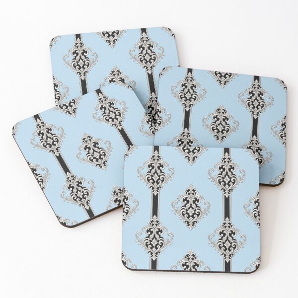 Item preview, Ice Blue, Black Stripes & Silver Baroque designed and sold by DesignsByPrnces.