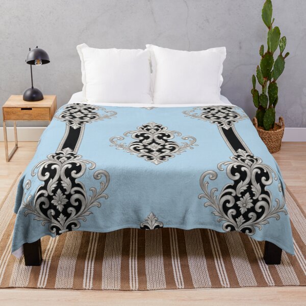 Item preview, Ice Blue, Black Stripes & Silver Baroque designed and sold by DesignsByPrnces.