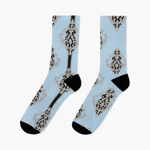 Item preview, Ice Blue, Black Stripes & Silver Baroque designed and sold by DesignsByPrnces.