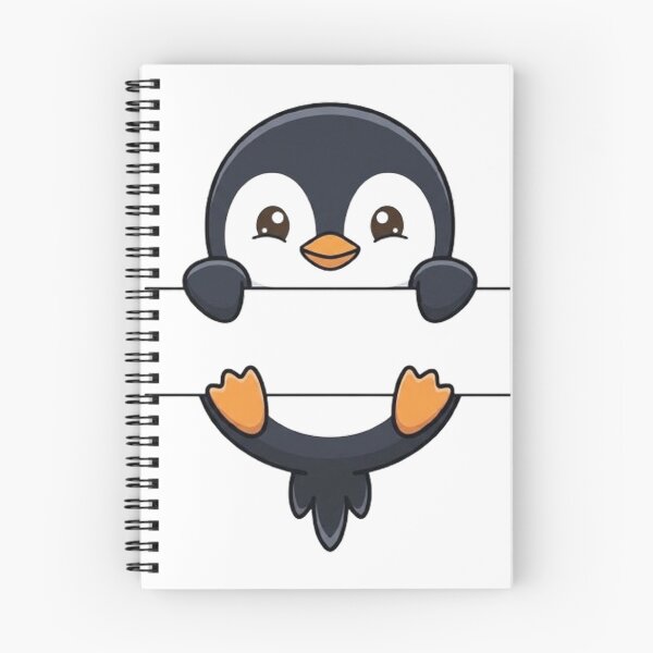 Item preview, Cute Peeking Penguin Name Frame Split Monogram designed and sold by PetalsPaws.