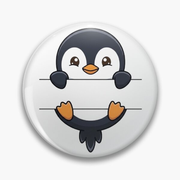 Item preview, Cute Peeking Penguin Name Frame Split Monogram designed and sold by PetalsPaws.