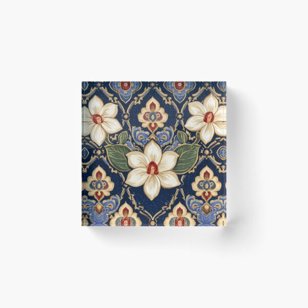 Item preview, Scandinavian Jasmine - Etchnic Nordic Vintage Flower Pattern designed and sold by scicilysimonee.