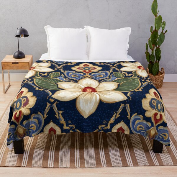 Item preview, Scandinavian Jasmine - Etchnic Nordic Vintage Flower Pattern designed and sold by scicilysimonee.