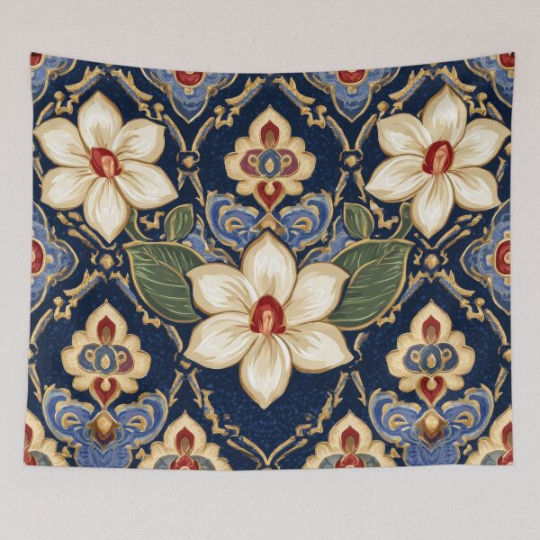 Item preview, Scandinavian Jasmine - Etchnic Nordic Vintage Flower Pattern designed and sold by scicilysimonee.