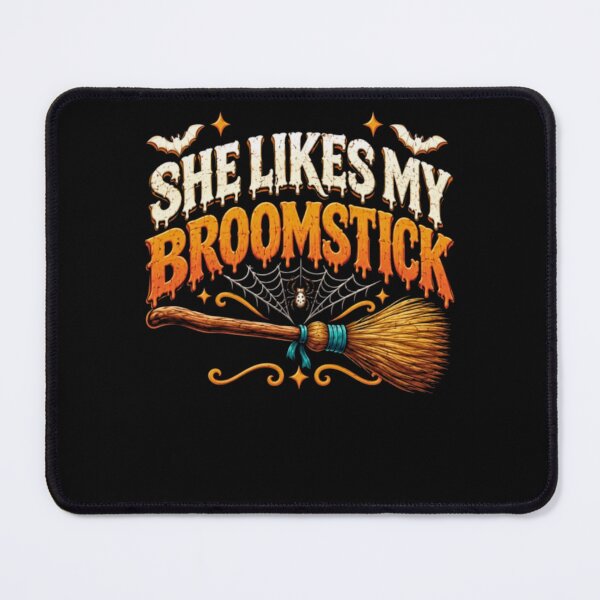 Item preview, She Likes My Broomstick Funny Halloween Couples designed and sold by alvablakefg.