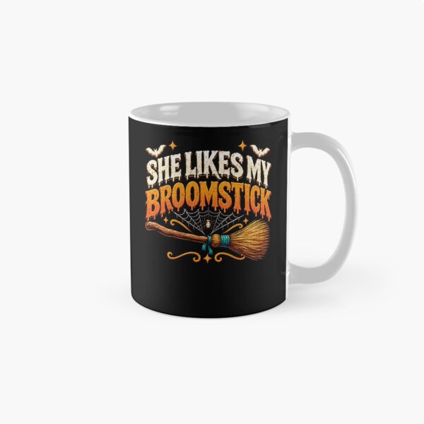 Item preview, She Likes My Broomstick Funny Halloween Couples designed and sold by alvablakefg.